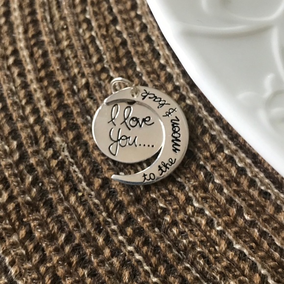 “I love you to the moon and back” SterlingPendant - Picture 2 of 4